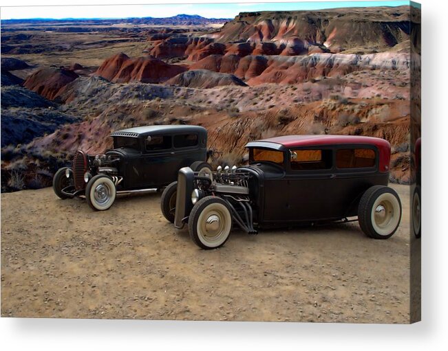 1931 Acrylic Print featuring the photograph 1930 and 1931 Ford Sedan Rat Rods by Tim McCullough