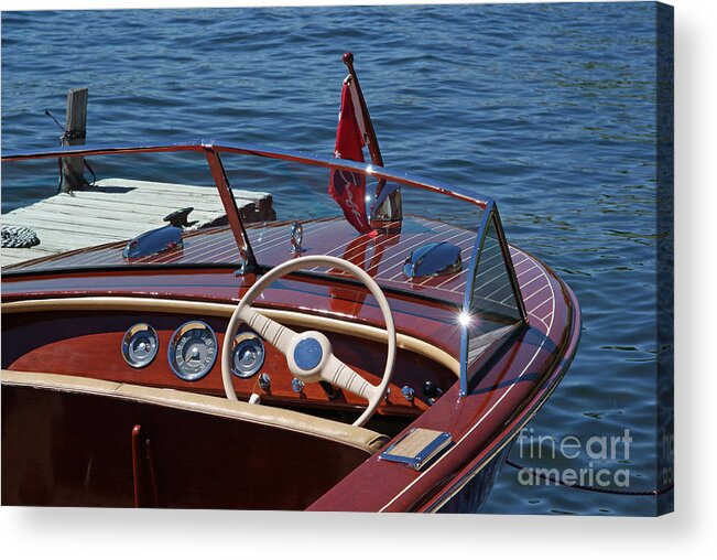 Boat Acrylic Print featuring the photograph 1957 Chris Craft Holiday by Neil Zimmerman