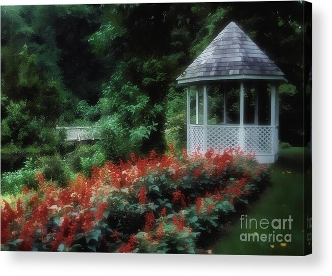 Gazebo Acrylic Print featuring the photograph A Quiet Spot by Geoff Crego