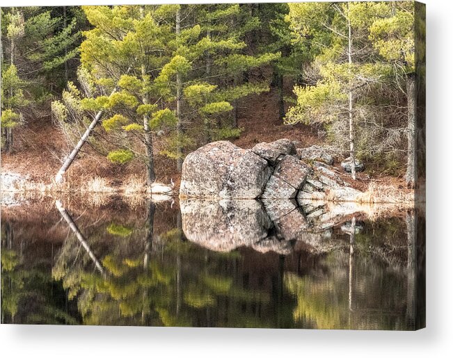 Algonquin Park Acrylic Print featuring the photograph Evening Falls Softly - Algonquin Park #2 by Alan Norsworthy
