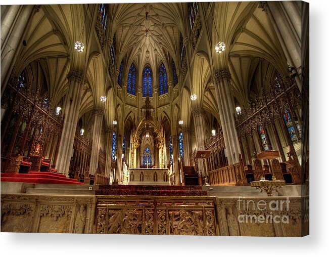Altar Acrylic Print featuring the photograph Inside St Patricks Cathedral New York City #2 by Amy Cicconi