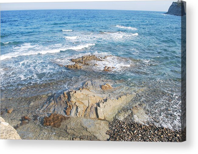Seascape Acrylic Print featuring the photograph Low Tide #1 by George Katechis