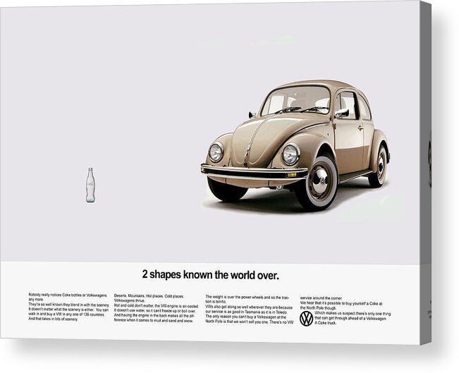 Volkswagen Acrylic Print featuring the photograph 2 Shapes Known The World Over by Mark Rogan