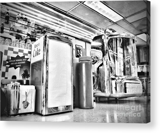 Service Acrylic Print featuring the photograph Sitting At The Counter #2 by Peggy Hughes