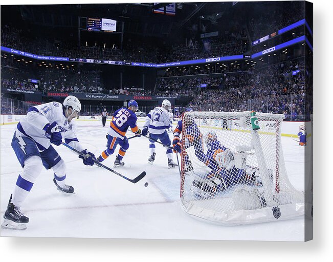 Playoffs Acrylic Print featuring the photograph Tampa Bay Lightning V New York #2 by Bruce Bennett