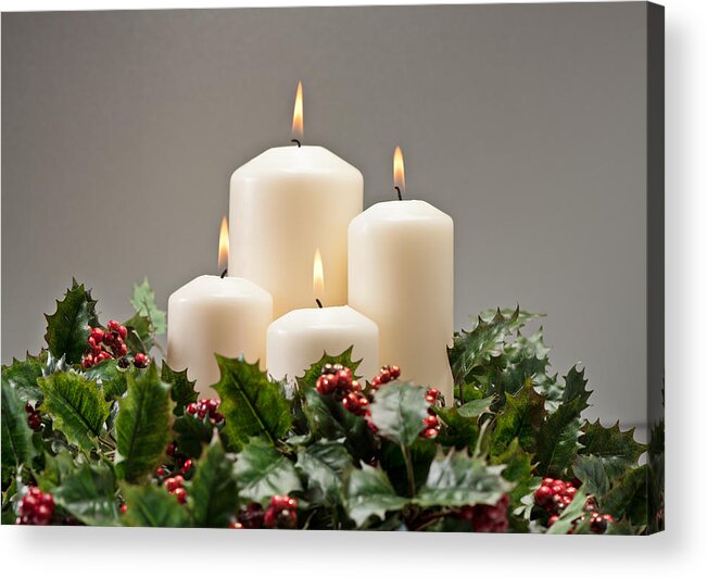 Cone Acrylic Print featuring the photograph Advent wreath #25 by U Schade