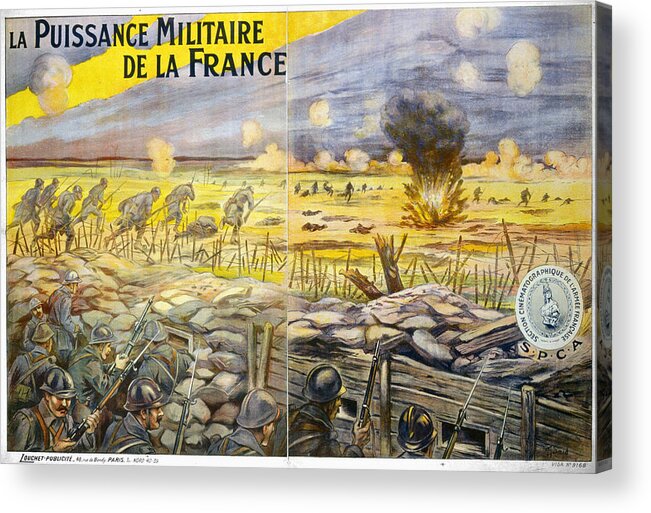 1918 Acrylic Print featuring the painting World War I French Poster #25 by Granger