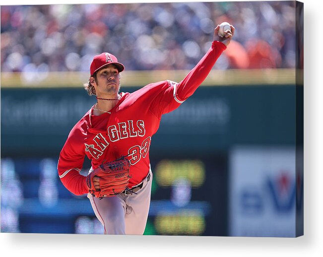 American League Baseball Acrylic Print featuring the photograph Los Angeles Angels Of Anaheim V Detroit by Leon Halip