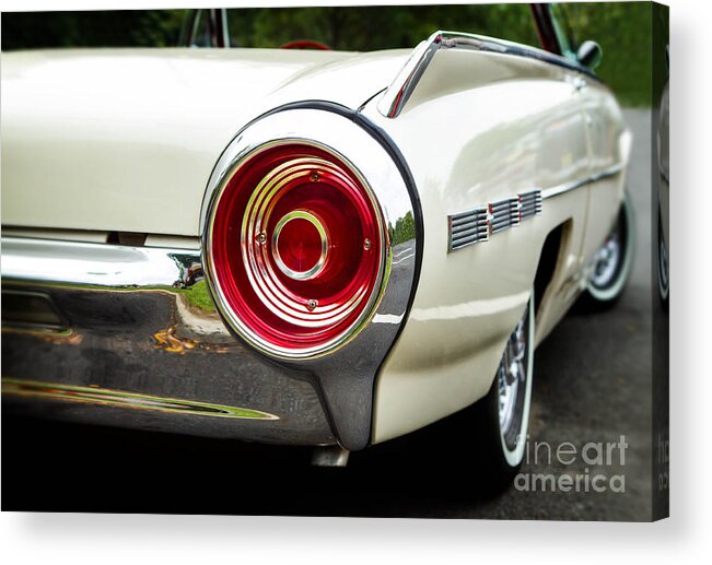 1962 Acrylic Print featuring the photograph 62 Thunderbird Tail Light by Jerry Fornarotto