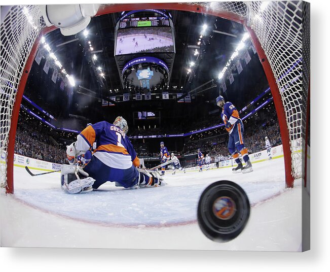 Playoffs Acrylic Print featuring the photograph Tampa Bay Lightning V New York #7 by Bruce Bennett