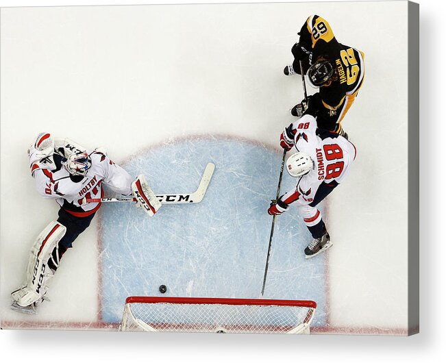 Playoffs Acrylic Print featuring the photograph Washington Capitals V Pittsburgh #8 by Justin K. Aller