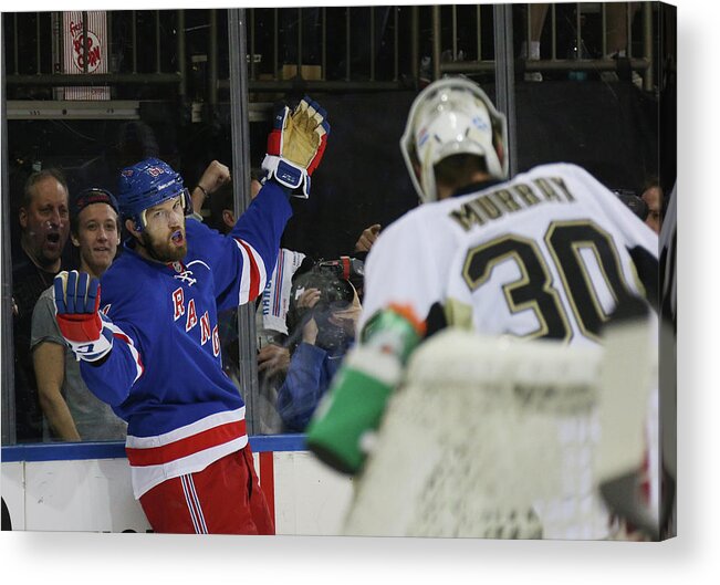 Playoffs Acrylic Print featuring the photograph Pittsburgh Penguins V New York Rangers #9 by Bruce Bennett