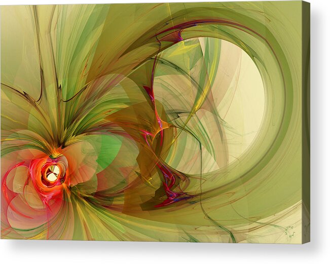 Abstract Art Acrylic Print featuring the digital art 912 by Lar Matre