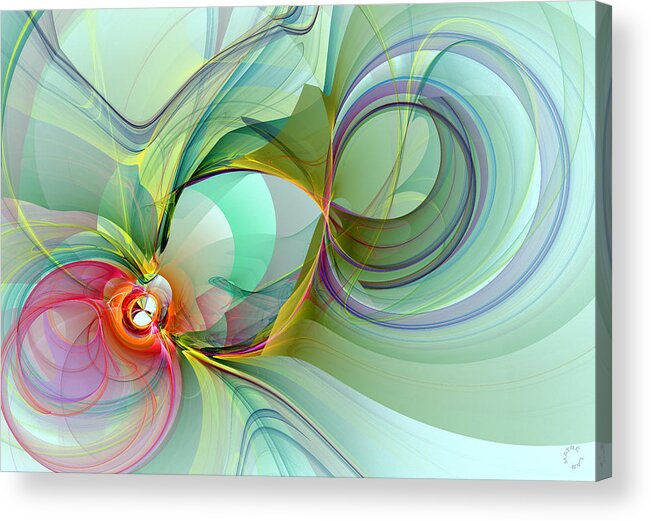 Abstract Art Acrylic Print featuring the digital art 948 by Lar Matre