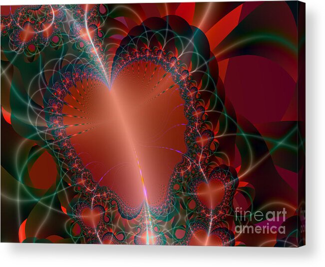 Heart Acrylic Print featuring the digital art A Big Heart by Ester McGuire