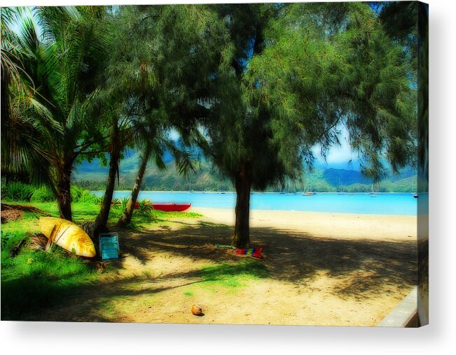 Hanalei Acrylic Print featuring the photograph A Land Called Hanalei by Lynn Bauer