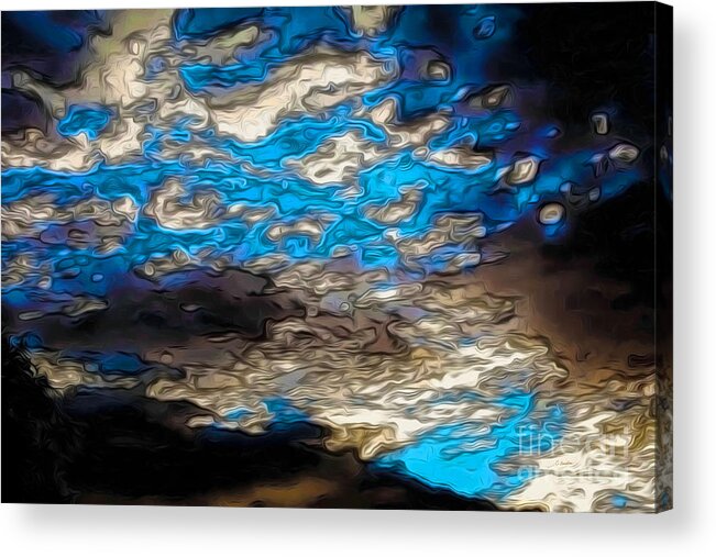 Abstract Clouds Acrylic Print featuring the digital art Abstract Clouds by Claudia Ellis