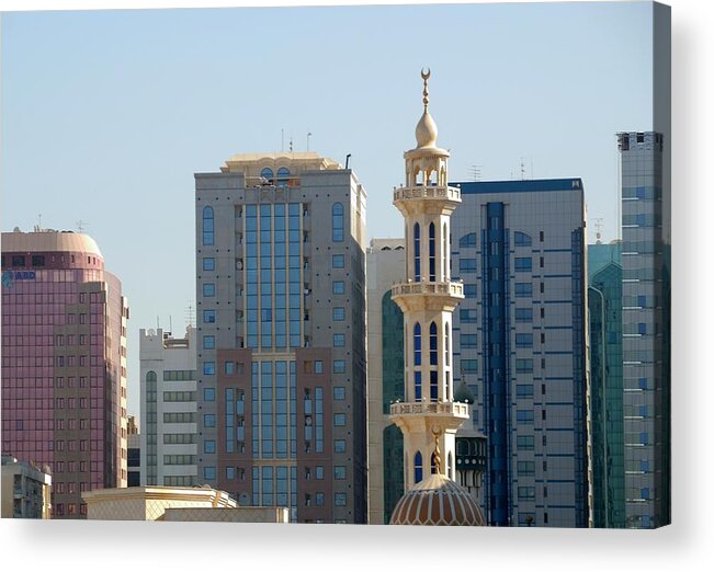 Abu Dhabi Acrylic Print featuring the photograph Abu Dhabi City Center by Steven Richman