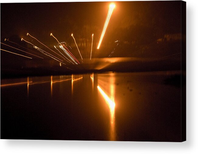 Light Acrylic Print featuring the photograph Across The Yamuna by Rajiv Chopra