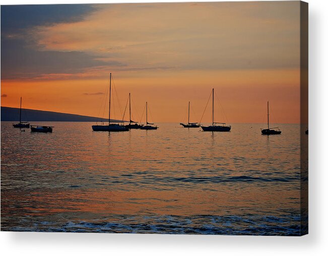 Sunset Acrylic Print featuring the photograph Ahh by Donna Shahan