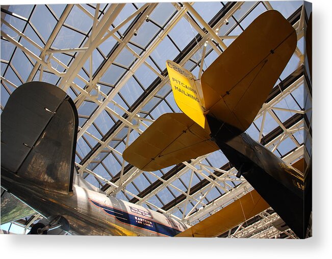 Planes Acrylic Print featuring the photograph Airplane Rudders by Kenny Glover