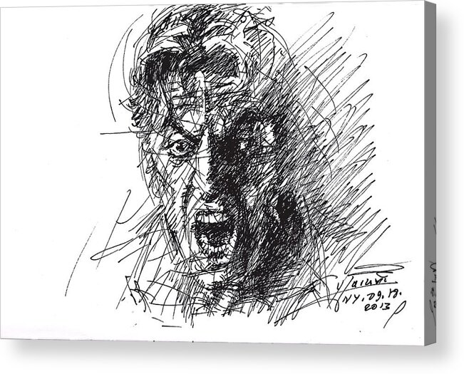 Al Pacino Acrylic Print featuring the drawing Al Pacino by Ylli Haruni
