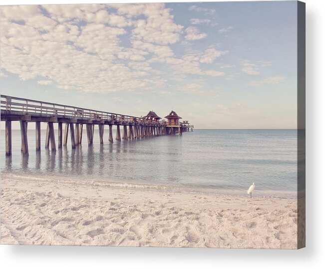 Pier Acrylic Print featuring the photograph An Early Morning - Naples Pier by Kim Hojnacki