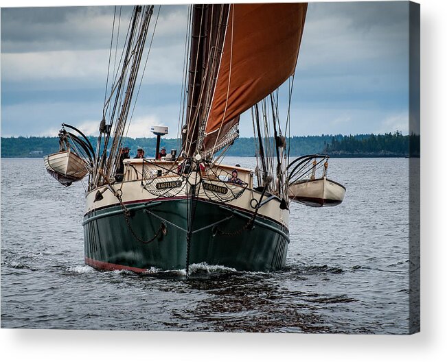 Windjammer Acrylic Print featuring the photograph Angelique Bow On by Fred LeBlanc
