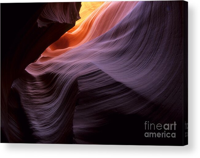  Antelope Canyon Acrylic Print featuring the photograph Antelope Canyon A Touch Of Magic by Bob Christopher