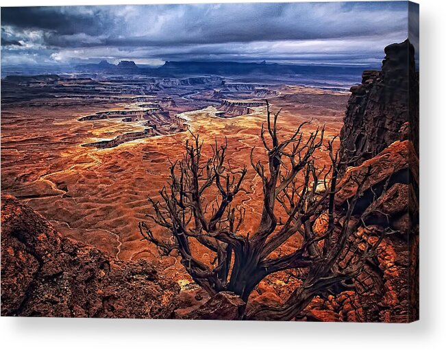 Canyonlands Acrylic Print featuring the photograph Approaching Storm by Priscilla Burgers