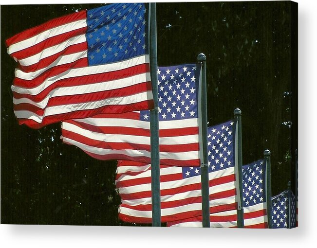 Flags Acrylic Print featuring the photograph Attention by Dody Rogers