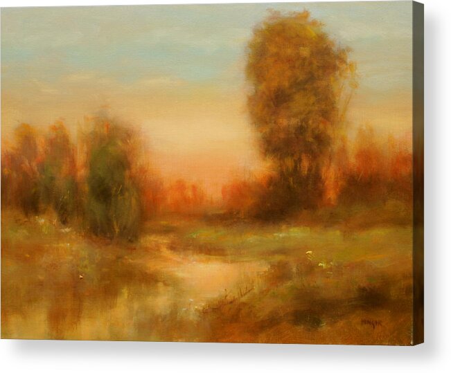 Russet Tones Acrylic Print featuring the painting Autumn Splendor by Richard Hinger