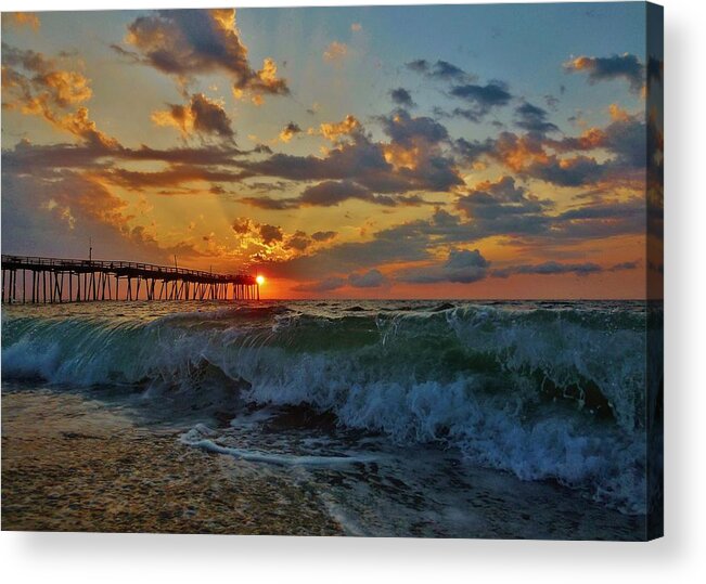 Mark Lemmon Cape Hatteras Nc The Outer Banks Photographer Subjects From Sunrise Acrylic Print featuring the photograph Mother Natures Awakening 3 7/26 by Mark Lemmon