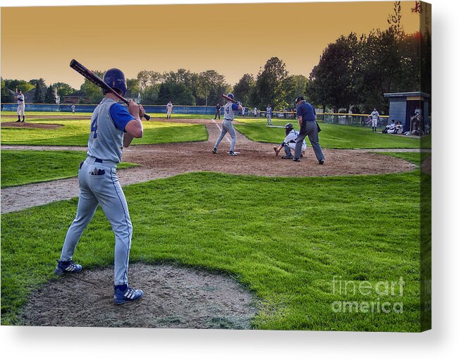 Sports Acrylic Print featuring the photograph Baseball On Deck Circle by Thomas Woolworth