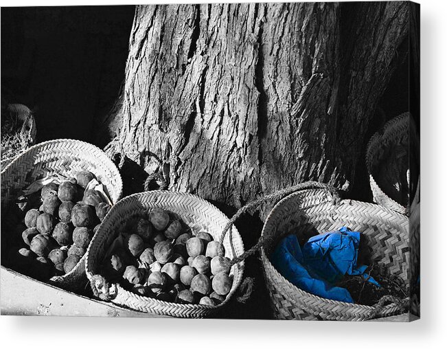 Saffron Acrylic Print featuring the photograph Baskets by Cassandra Buckley