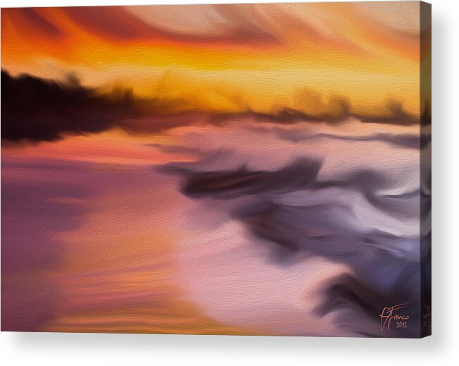 Landscape Acrylic Print featuring the digital art Bay Of Dreams by Vincent Franco