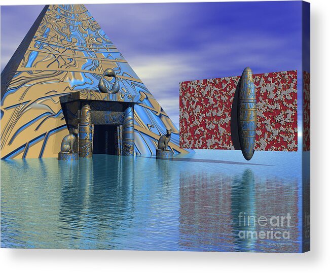 Surrealism Acrylic Print featuring the digital art Before and after us - Surrealism by Sipo Liimatainen