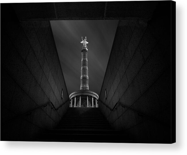 Stairs Acrylic Print featuring the photograph Berlin Victory Column by Nadav Jonas