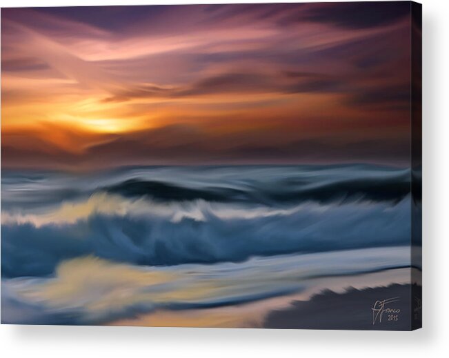 Beach Acrylic Print featuring the digital art Beyond Beyond by Vincent Franco