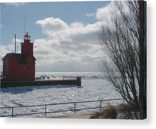 Big Red. Light House Acrylic Print featuring the photograph Big Red by Joseph Yarbrough