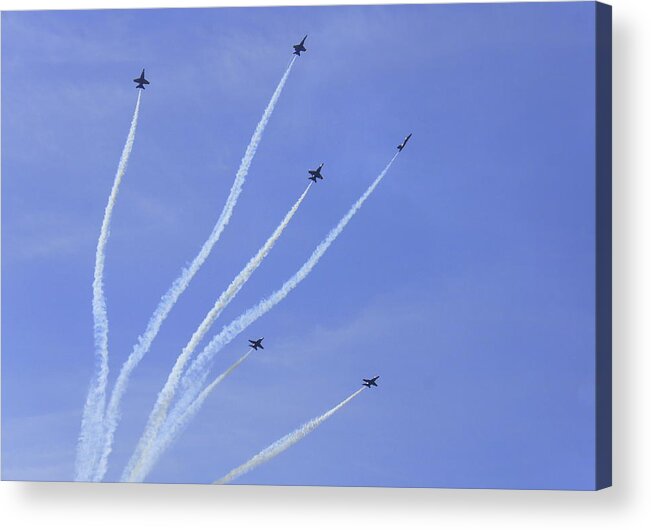 Blue Angels Acrylic Print featuring the photograph Blue Angels 13 by Laurie Perry