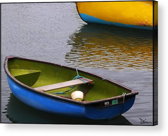 Blue Acrylic Print featuring the photograph Blue Boat by Peggy Dietz
