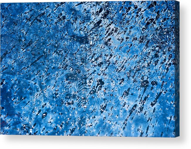 Abstract Acrylic Print featuring the photograph Blue Splash by Crystal Wightman