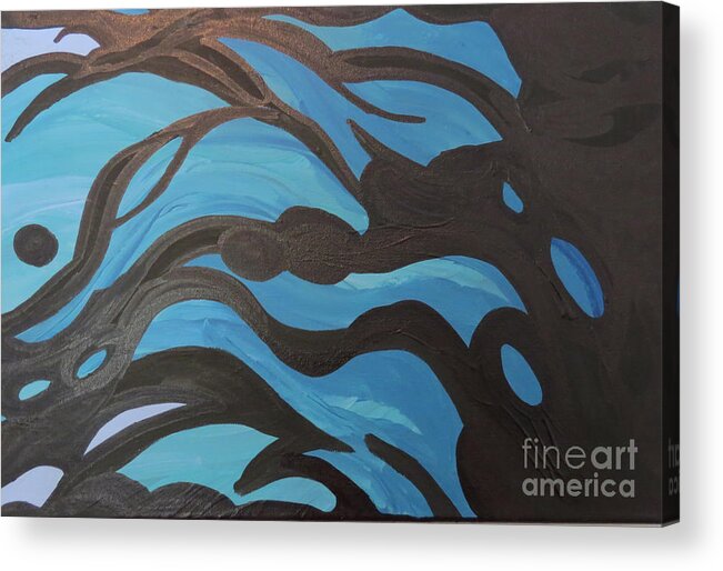 New Age Acrylic Print featuring the photograph Blue Waves of Healing by Mary Mikawoz