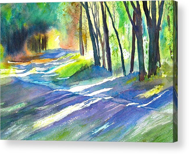 Landscape Acrylic Print featuring the painting Bobs Road by Peter Senesac