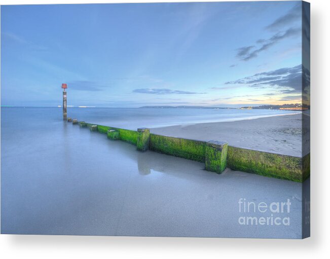 Yhun Suarez Acrylic Print featuring the photograph Bournemouth Beach Sunset by Yhun Suarez