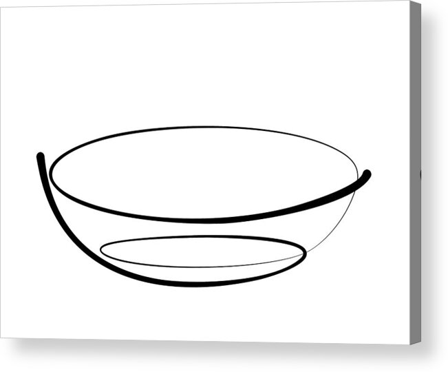 Bowl Acrylic Print featuring the digital art Bowl line by Pal Szeplaky