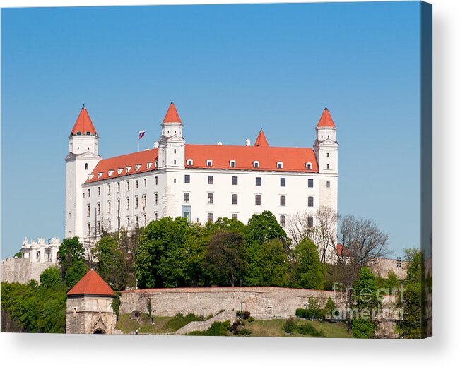 Bratislava Acrylic Print featuring the photograph Bratislava Castle by Les Palenik