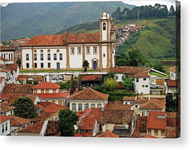 America Acrylic Print featuring the photograph Brazil, Minas Gerais, Ouro Preto, View by Anthony Asael