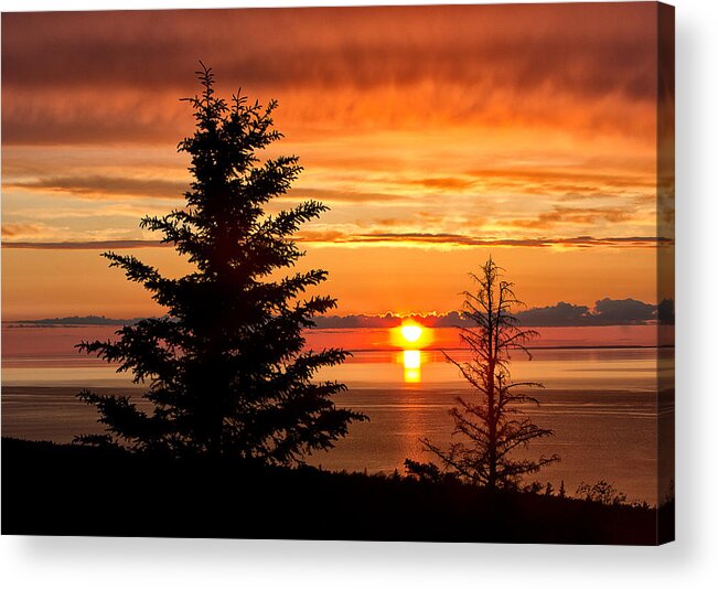 Steve White Acrylic Print featuring the photograph Brockway Mountain Lookout by Steve White